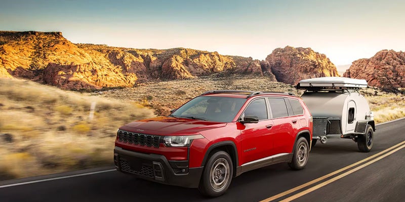 Red Jeep Cherokee front drive