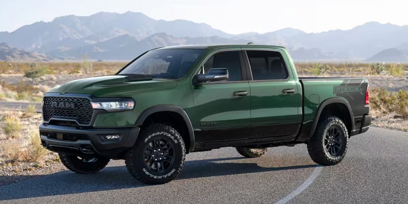 Green RAM 1500 front exterior