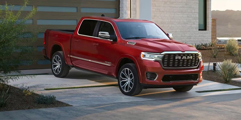 Red RAM 1500 side exterior