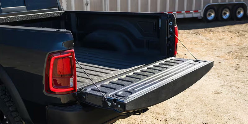 RAM 2500 truck bed open