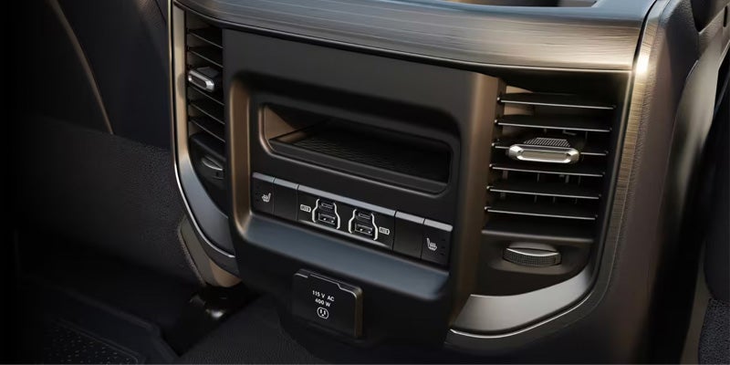 RAM 3500 infotainment and climate panel