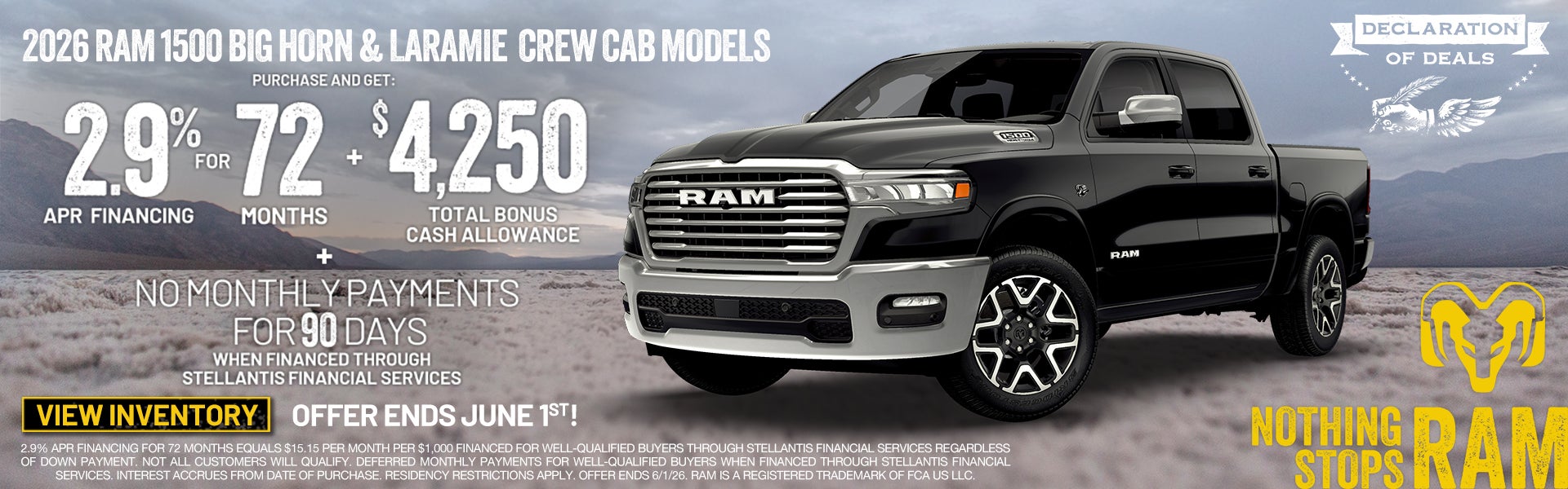 2026 RAM 1500 BIG HORN AND LARAMIE